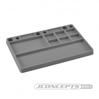 Jconcepts parts tray, rubber material Gray