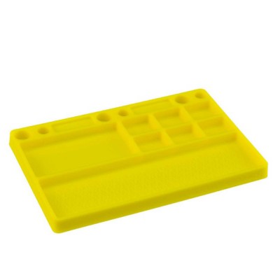 Jconcepts Dirt Racing Products - parts tray, rubber material - yellow