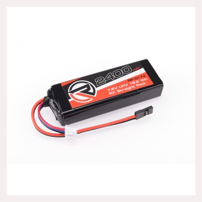 RUDDOG 2400mAh 7.6V LiHV RX Straight Pack Fits Associated,Mugen