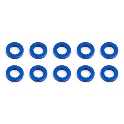 Team Associated Ballstud Washers, 5.5x1.0 mm, blue aluminum