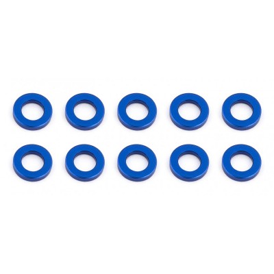 Team Associated Ballstud Washers, 5.5x1.0 mm, blue aluminum