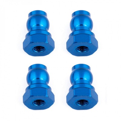 Team Associated Shock Bushings, 10 mm, blue aluminum