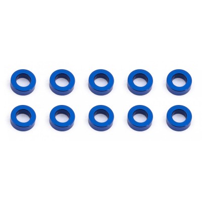 Team Associated Ballstud Washers, 5.5x2.0 mm, blue aluminum