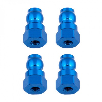 Team Associated Shock Bushings, 12 mm, blue aluminum