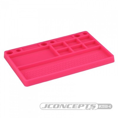 Jconcepts parts tray, rubber material  pink