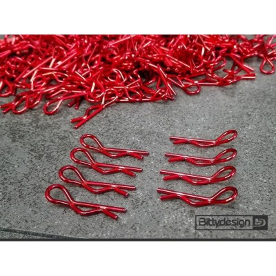 Bittydesign Body Clips Kit Big scale 1/5 - 1/7 - 1/8, 8pcs - Red
