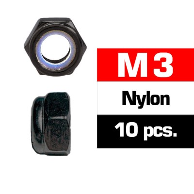 M3 Nylon Locknuts (10pcs)