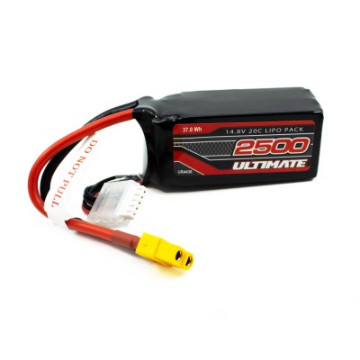 Ultimate 14.8v 2500 20C Lipo Batt XT 60 starter Box