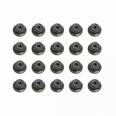 Locknuts, M3 with flange