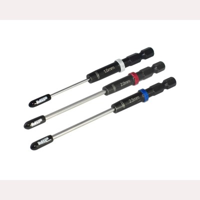 MIP Speed Tip Hex Driver Wrench Set Gen 2, Metric (3), 1.5mm, 2.0mm, & 2.5mm