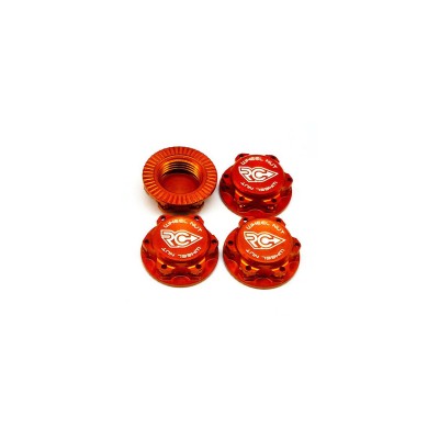 RC-Project 17mm Serrated Wheel Nut (Orange 4pcs)