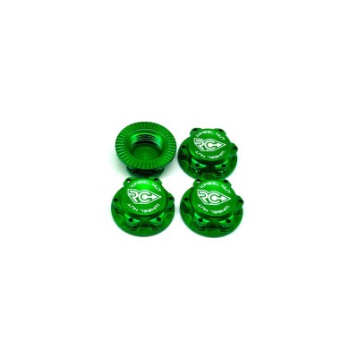 RC-Project 17mm Serrated Wheel Nut (Green 4pcs)