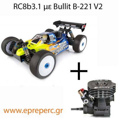 Associated Rc8b3.1 and Bullitt 221 V2 engine