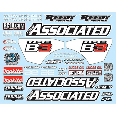 RC8B3 Decal Sheet